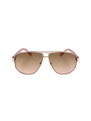 Guess Damskie okulary przeciwsłoneczne w kolorze różowozłotym rozmiar: 61