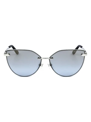 Guess Damskie okulary przeciwsłoneczne w kolorze srebrno-czarno-błękitnym rozmiar: 58
