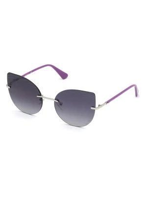 Guess Damskie okulary przeciwsłoneczne w kolorze srebrno-fioletowym rozmiar: onesize