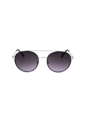 Guess Damskie okulary przeciwsłoneczne w kolorze srebrno-granatowym rozmiar: 53
