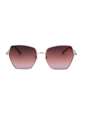 Guess Damskie okulary przeciwsłoneczne w kolorze srebrnym rozmiar: 57