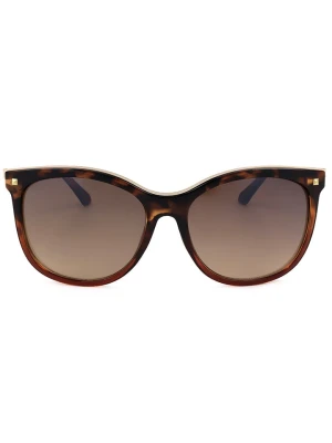 Guess Damskie okulary przeciwsłoneczne w kolorze złoto-brązowym rozmiar: 60