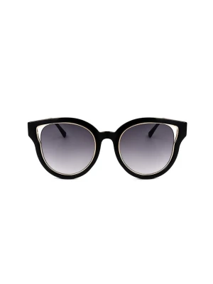 Guess Damskie okulary przeciwsłoneczne w kolorze złoto-czarnym rozmiar: 54