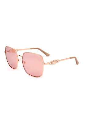 Guess Damskie okulary przeciwsłoneczne w kolorze złoto-jasnoróżowym rozmiar: 57