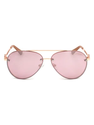 Guess Damskie okulary przeciwsłoneczne w kolorze złoto-jasnoróżowym rozmiar: 58