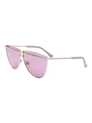 Guess Damskie okulary przeciwsłoneczne w kolorze złoto-jasnoróżowym rozmiar: 63