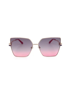 Guess Damskie okulary przeciwsłoneczne w kolorze złoto-różowym rozmiar: 61