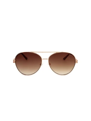 Guess Damskie okulary przeciwsłoneczne w kolorze złotym rozmiar: 64