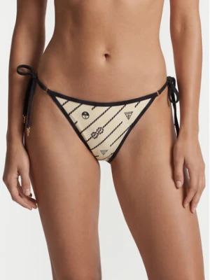 Guess Dół od bikini W6GZ06 K3279 Kremowy