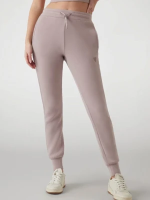 GUESS Dresowe damskie spodnie w kolorze taupe Allie Scuba, Rozmiar XS