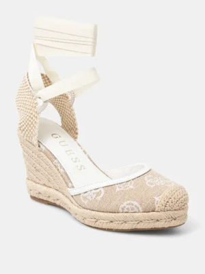 Zdjęcie produktu Guess espadryle CYRENA kolor beżowy na koturnie FLJCYR FAB04