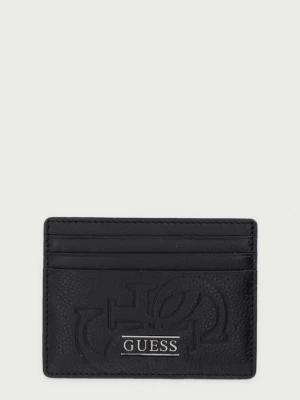 Guess etui na karty męskie skórzane BOSTON czarny