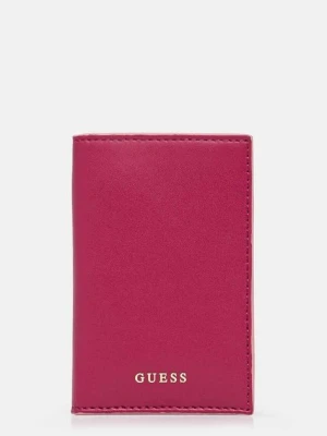 Guess etui na karty skórzane kolor różowy RW1654 P4301