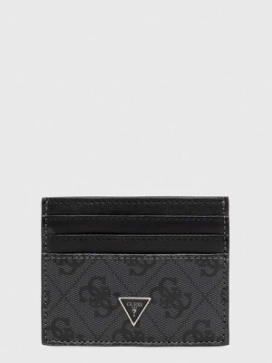 Guess etui na karty skórzane MITO kolor czarny SMVELE LEA25