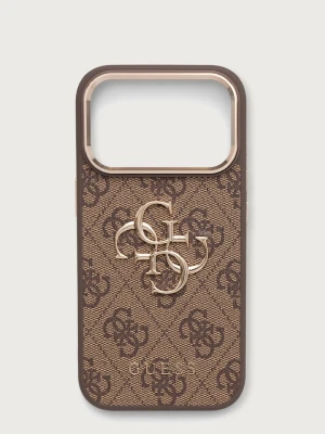 Guess etui na telefon damskie iPhone 17 / 18 Pro brązowy