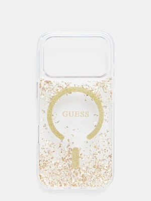 Guess etui na telefon damskie iPhone 17 Pro złoty