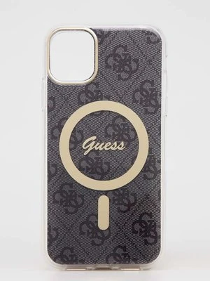 Guess etui na telefon i ładowarka iPhone 11 6,1'' kolor czarny