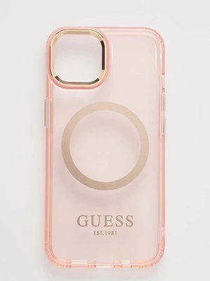 Guess etui na telefon iPhone 14 6,1" kolor różowy