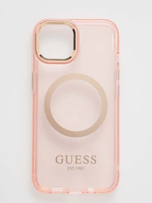 Guess etui na telefon iPhone 14 6,1" kolor różowy