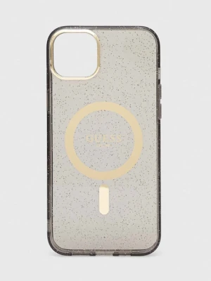 Guess etui na telefon iPhone 14 Plus 6.7" kolor beżowy