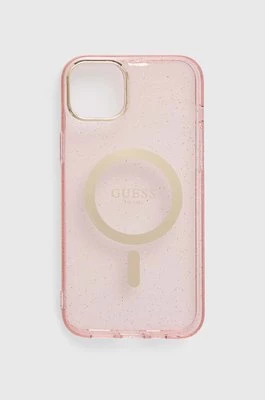 Guess etui na telefon iPhone 14 Plus 6.7" kolor różowy