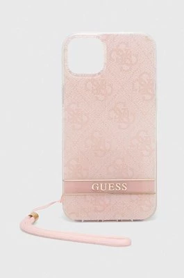 Guess etui na telefon iPhone 14 Plus 6,7" kolor różowy
