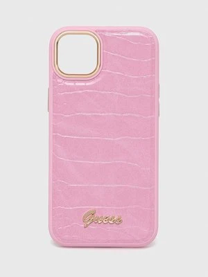 Guess etui na telefon iPhone 14 Plus 6,7'' kolor różowy