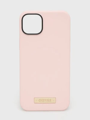 Guess etui na telefon iPhone 14 Plus 6,7" kolor różowy