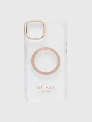 Guess etui na telefon iPhone 14 Plus 6,7" kolor złoty