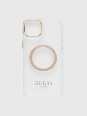 Guess etui na telefon iPhone 14 Plus 6,7" kolor złoty