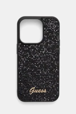 Guess etui na telefon iPhone 14 Pro 6.1 kolor czarny GUHCP14LPMSDGSK