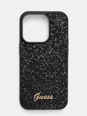 Guess etui na telefon iPhone 14 Pro 6.1 kolor czarny GUHCP14LPMSDGSK