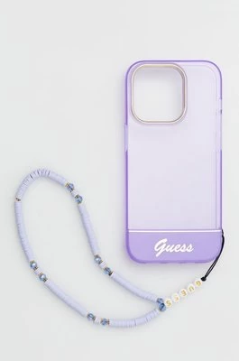 Guess etui na telefon iPhone 14 Pro 6,1" kolor fioletowy