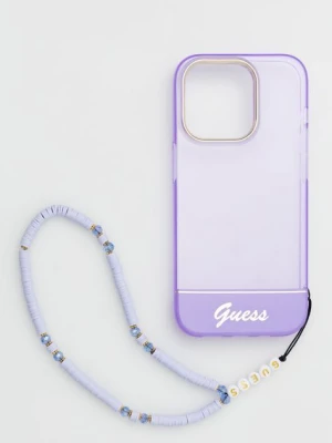 Guess etui na telefon iPhone 14 Pro 6,1" kolor fioletowy