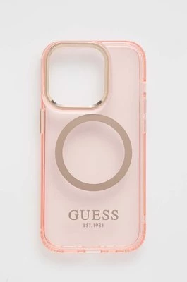 Guess etui na telefon iPhone 14 Pro 6,1" kolor różowy