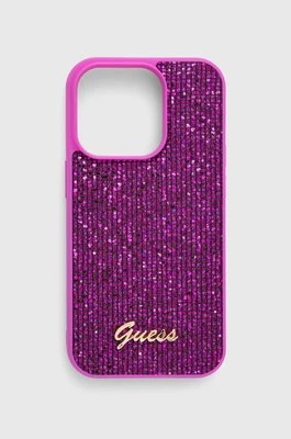 Guess etui na telefon iPhone 14 Pro 6.1" kolor różowy