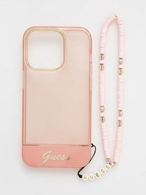 Guess etui na telefon iPhone 14 Pro 6,1" kolor różowy