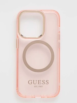 Zdjęcie produktu Guess etui na telefon iPhone 14 Pro 6,1" kolor różowy