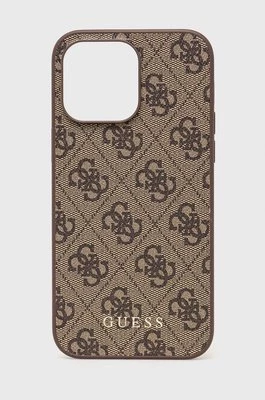 Guess etui na telefon iPhone 14 Pro Max 6.7" kolor brązowy