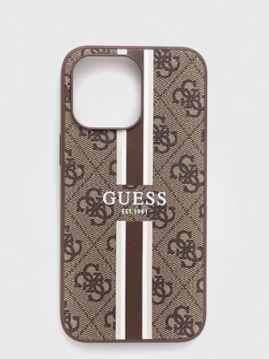 Guess etui na telefon iPhone 14 Pro Max 6.7" kolor brązowy
