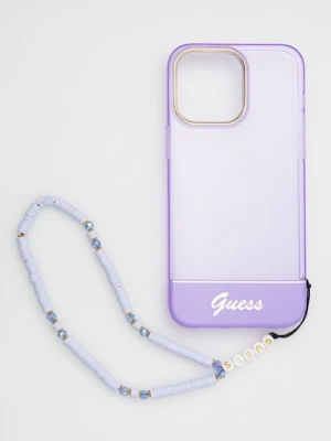 Guess etui na telefon iPhone 14 Pro Max 6,7" kolor fioletowy