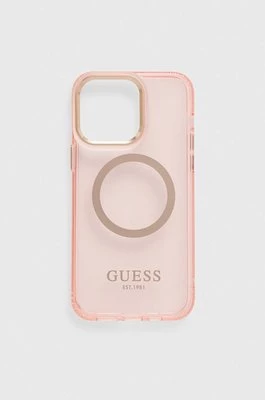 Guess etui na telefon iPhone 14 Pro Max 6,7" kolor różowy