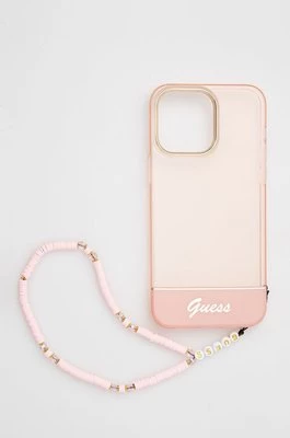 Guess etui na telefon iPhone 14 Pro Max 6,7" kolor różowy