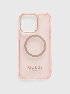 Guess etui na telefon iPhone 14 Pro Max 6,7" kolor różowy