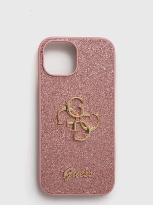 Guess etui na telefon iPhone 15 / 14 / 13 6.1" kolor różowy