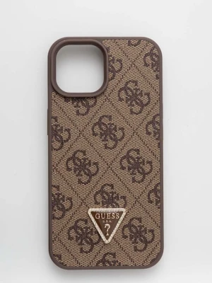 Guess etui na telefon iPhone 15 6.1 kolor brązowy