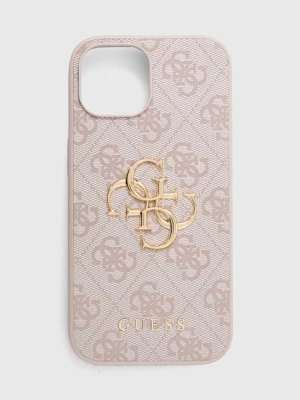 Guess etui na telefon iPhone 15 6.1 kolor różowy