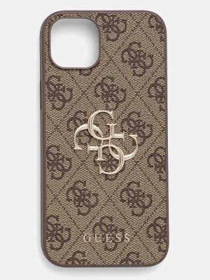 Guess etui na telefon iPhone 15 Plus / 14 Plus 6.7 kolor brązowy GUHCP15M4GMGBR