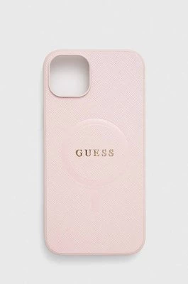 Guess etui na telefon iPhone 15 Plus / 14 Plus 6.7'' kolor różowy