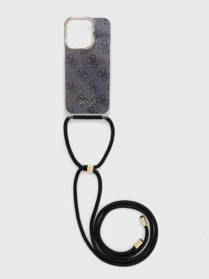 Guess etui na telefon iPhone 15 Pro 6.1" czarny